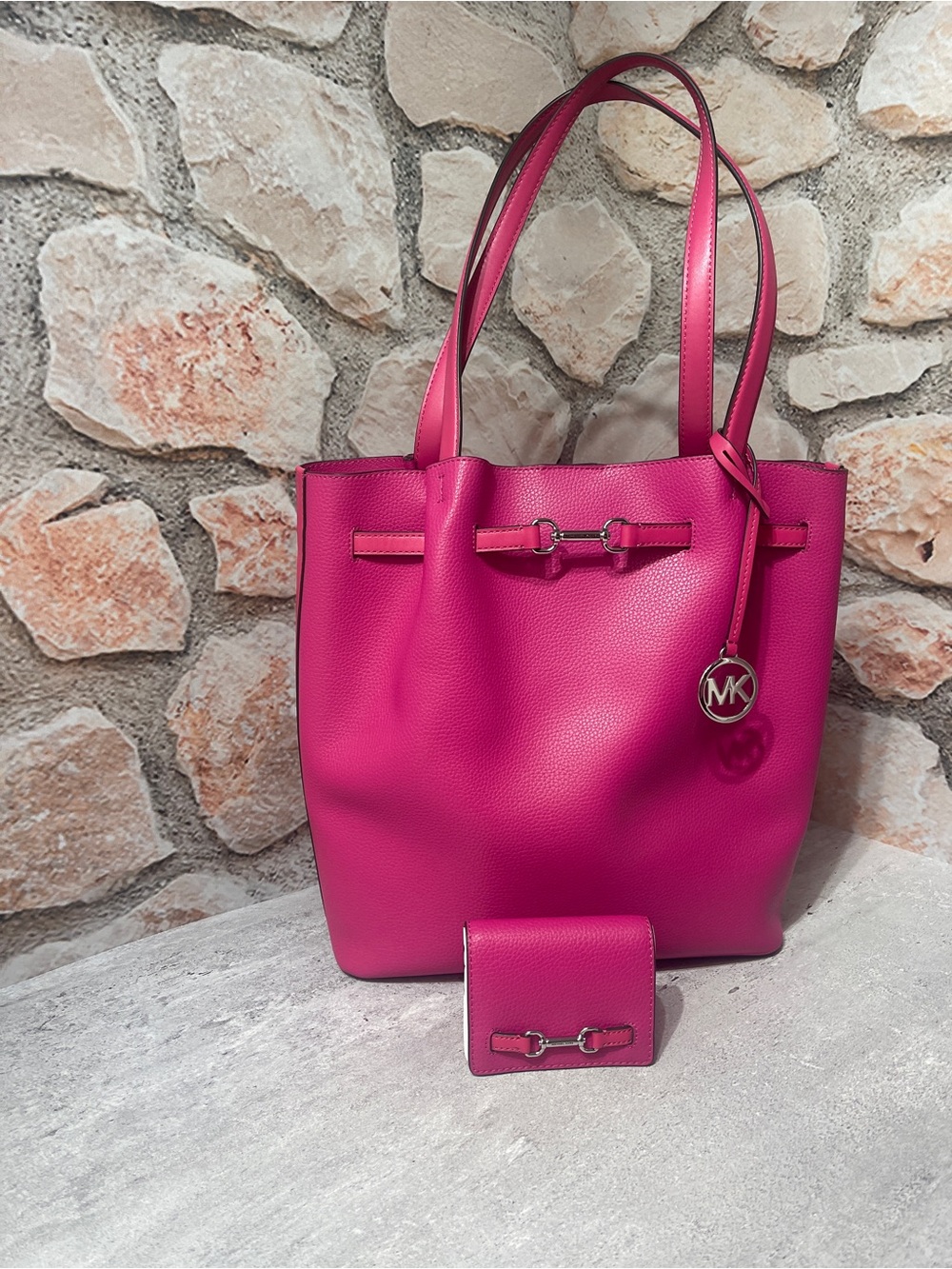 Michael Kors Pink Tote Bag with Matching Wallet